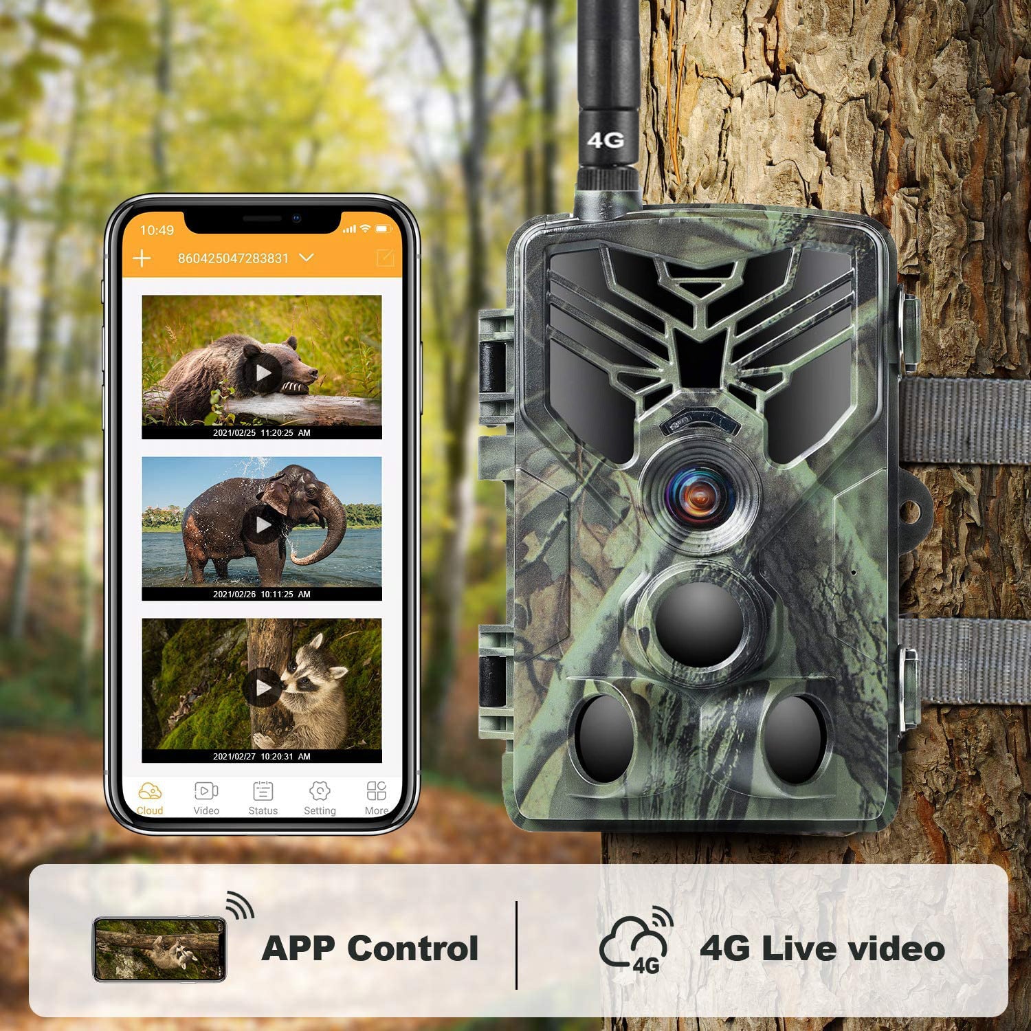 4G outdoor hunting camera with APP remote control