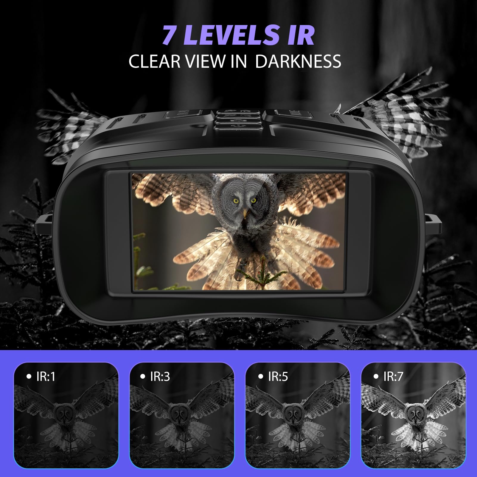4K Night Vision Goggles, Black