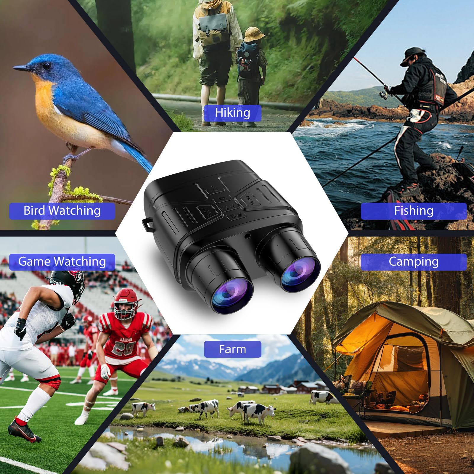 4K Night Vision Goggles, Black